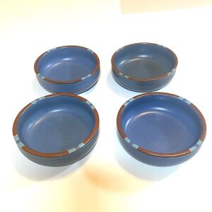 Dansk Mesa Sky Blue Coupe Soup Cereal Bowls 5 7/8" Set of 4
